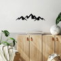 Wallity Mountain - 7 Escultura de Pared de Metal Negra